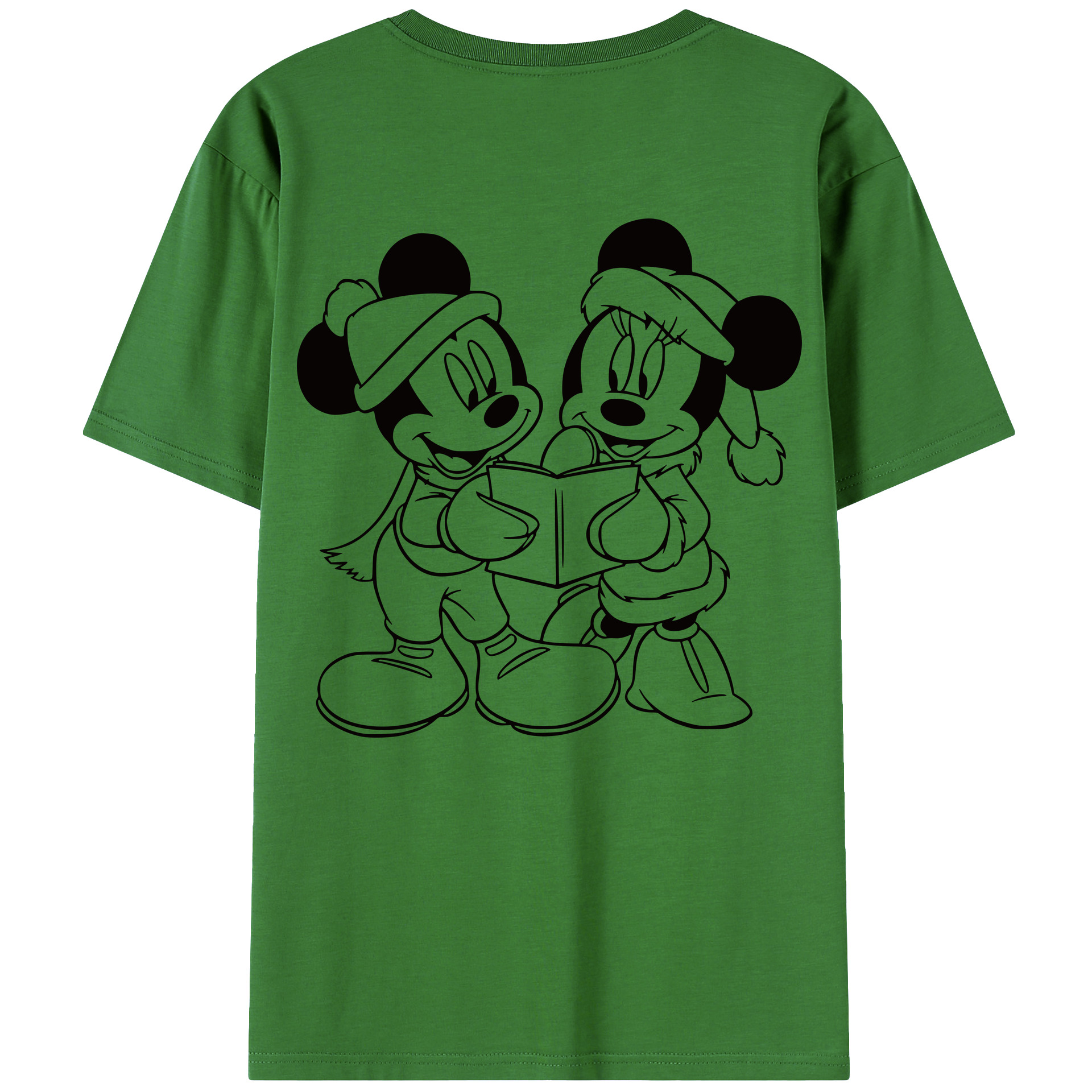 （画像用） ミッキーマウス Mickey Mouse レディース半袖Tシャツ(バックプリント)